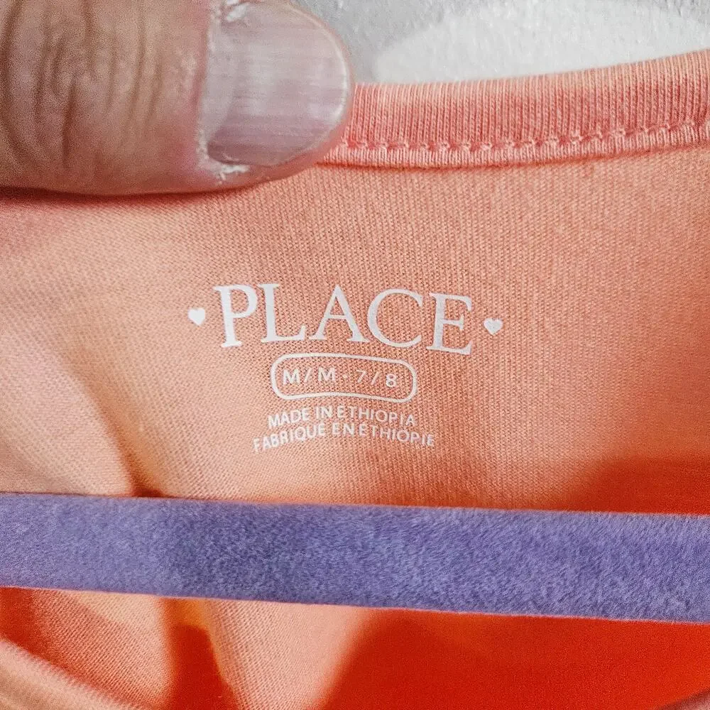 Children's Place Girls Size M 7/8 Tie Bottom Tank Top Pastel Peach Summer Casual